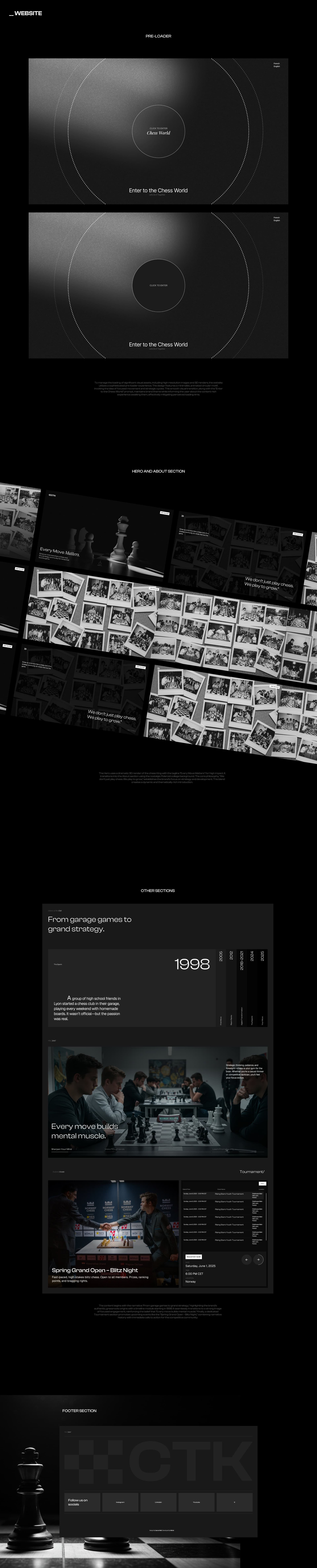 CHECK MATE KING website design — view 3