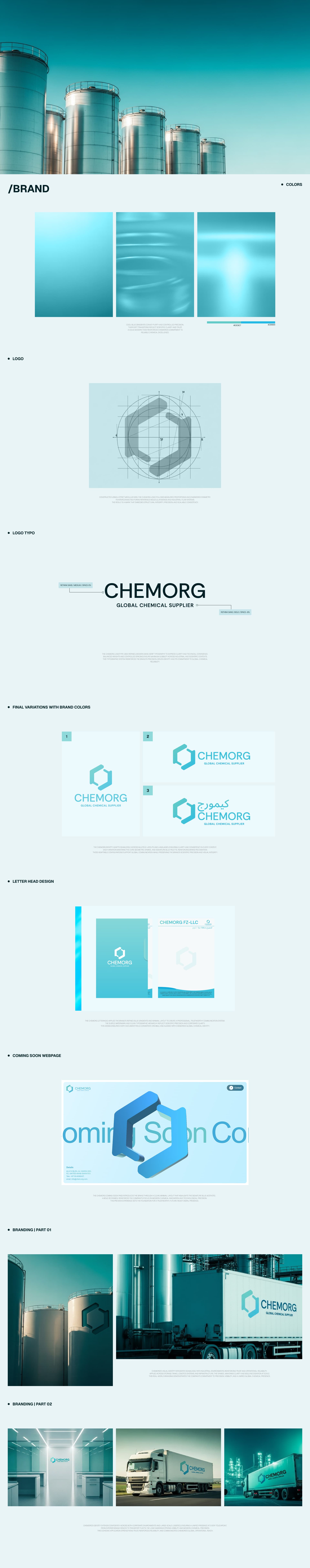 CHEM-ORG brand identity design — view 1