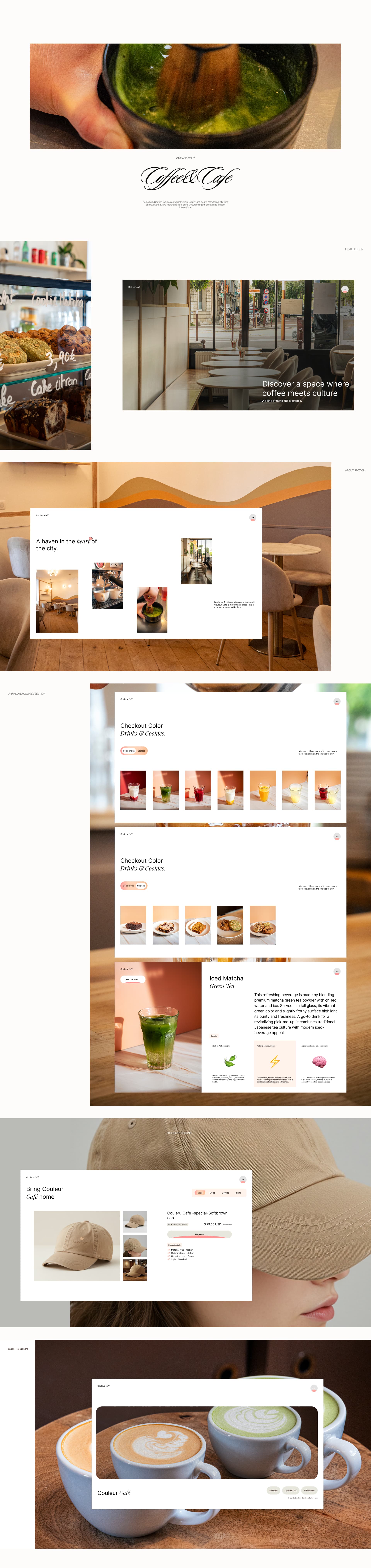 COFFEE & CAFE website design — view 1