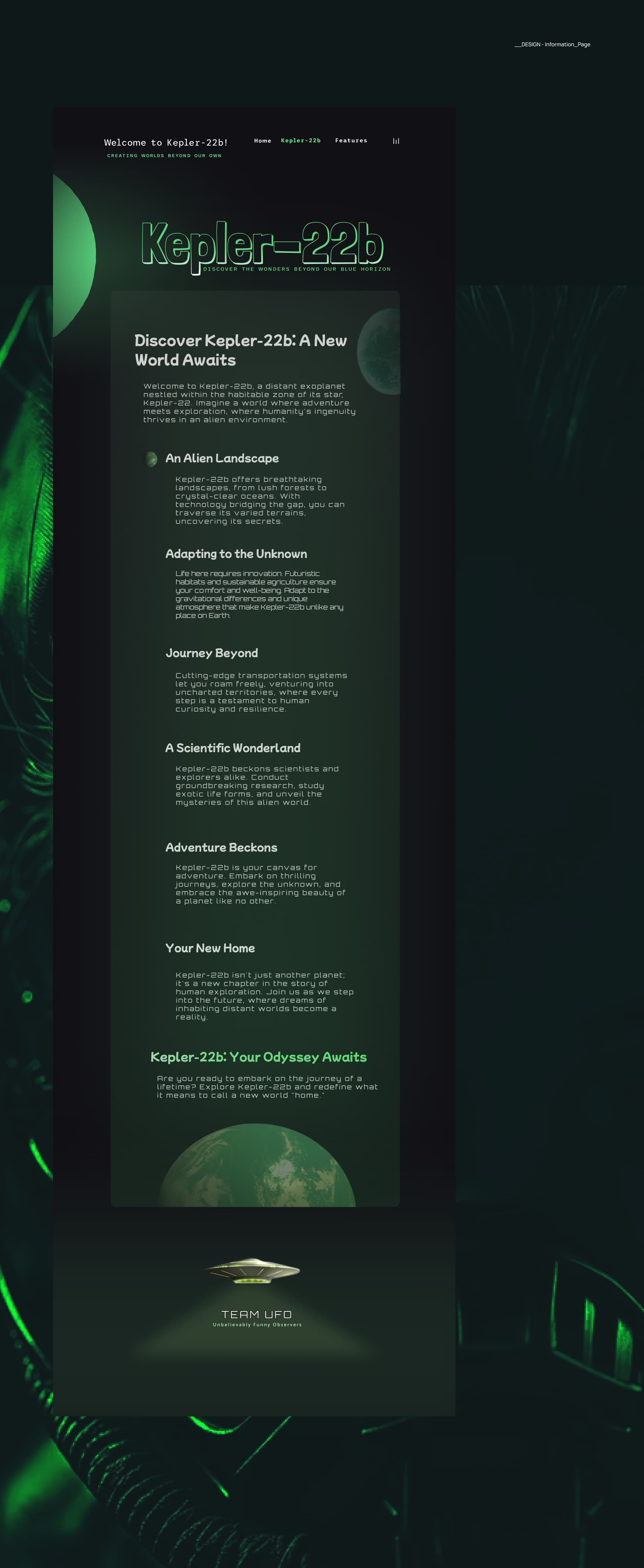 KEPLER 24B website design — view 3