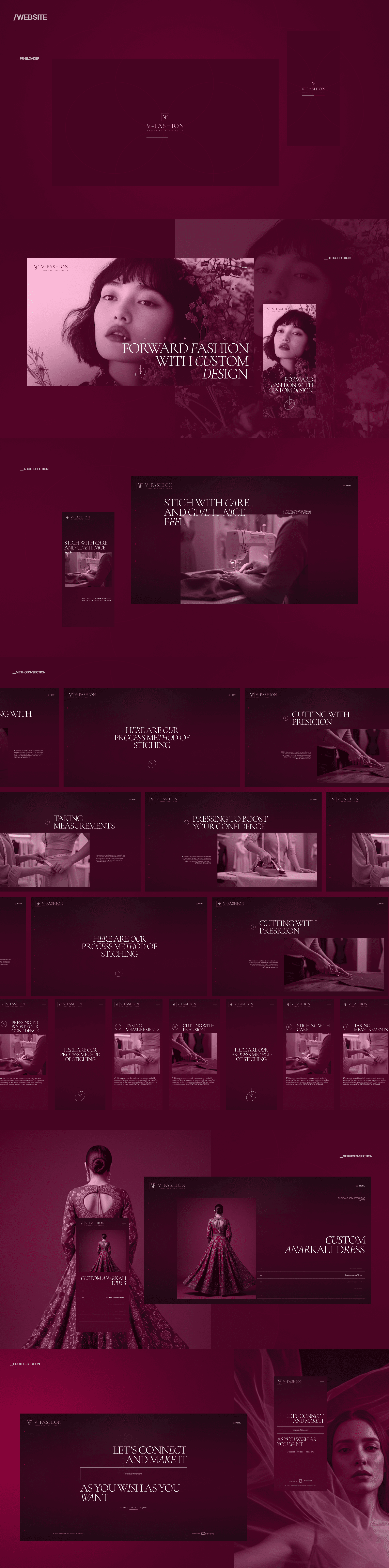 V-FASHION website design — view 4