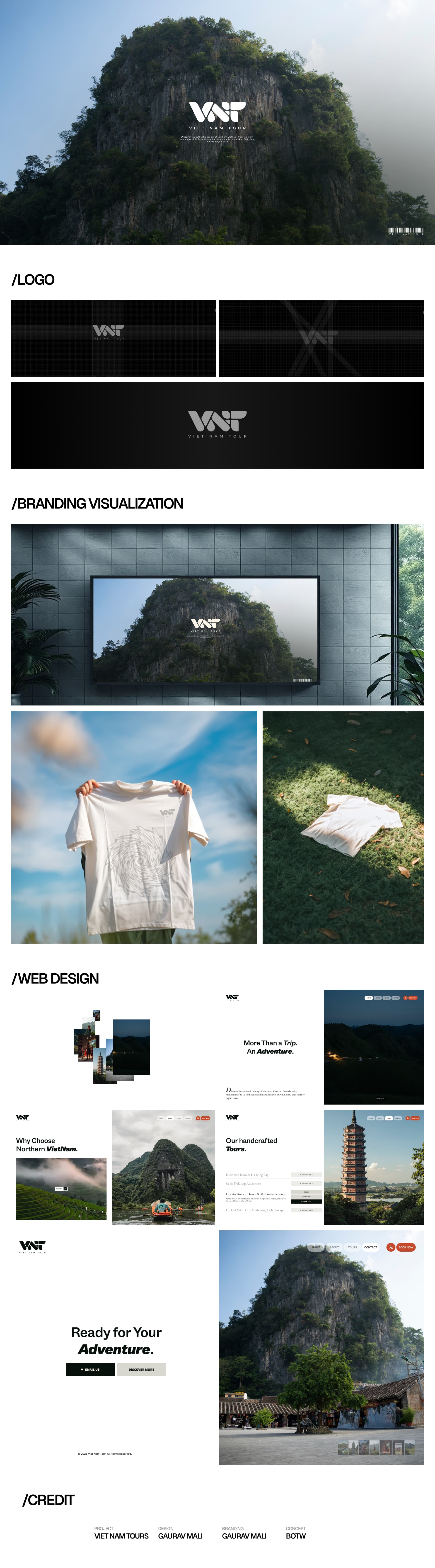 VIET NAM TOUR website design — view 1